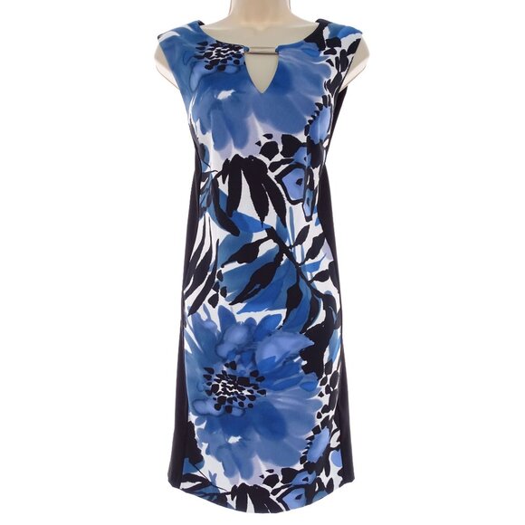 connected apparel Dresses & Skirts - Connected Apparel Blue Floral Dress